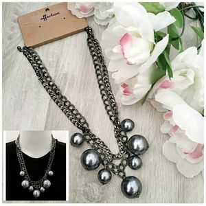 NEW Sophia Bubble Pearls Chunky Bead Statement Necklace